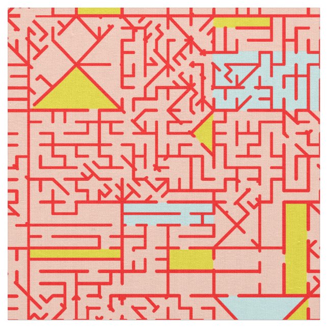 Tissu Cubism Maze (Fermer)