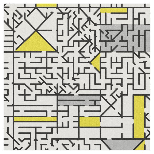 Tissu Cubism Maze (Fermer)
