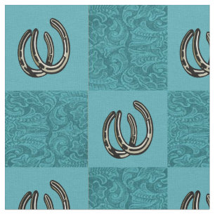 Tissu Cuir à outils Imprimer bloc Turquoise Imprimer fer
