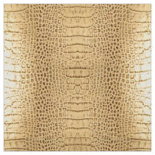 Tissu cuir du sud-ouest d'alligator de brun d'or