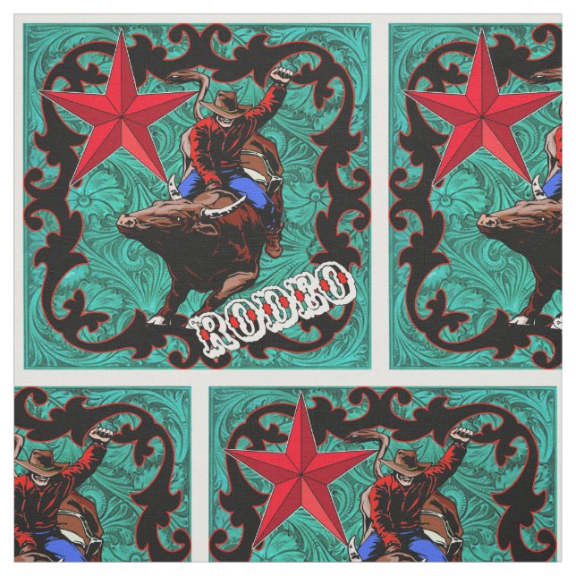 Tissu Cuir occidental de Faux d'équitation de Taureau de (Échantillon)