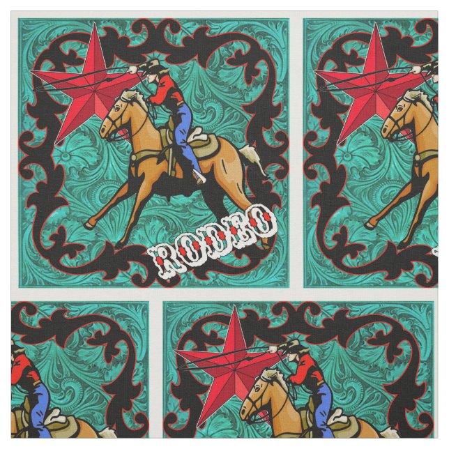 Tissu Cuir Roping de Faux de cowboy occidental de rodéo (Échantillon)