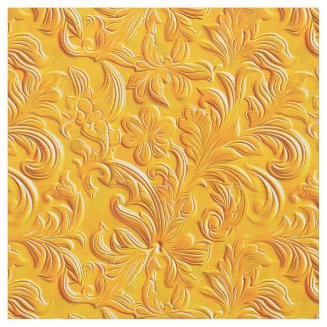 Tissu Cuir travaillé chic marigold  (Fermer)