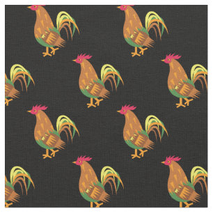 Tissu Cuisine de coqs de poulet Enfants Nourriture noire