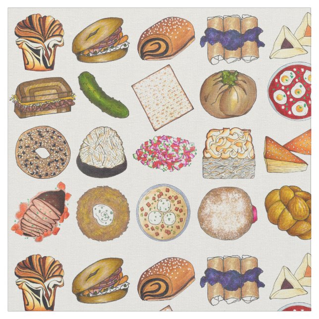 Tissu Cuisine juive Brisket Challah Babka Latkes Blintz (Fermer)