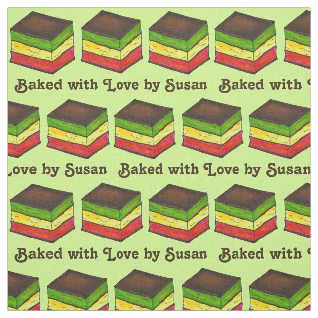 Tissu Cuit avec amour drapeau italien sept couches Cooki (Échantillon)