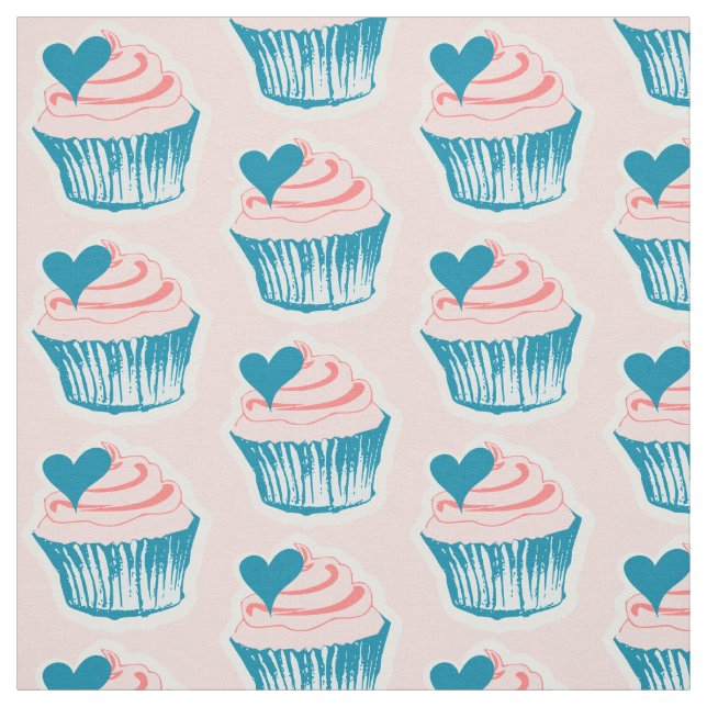 Tissu Cupcake Love (Échantillon)