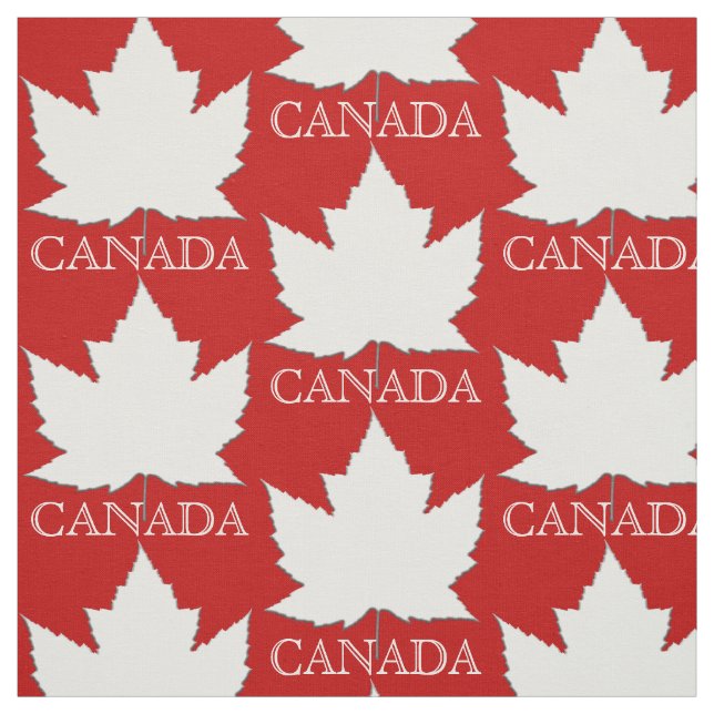 Tissu customisé par tissu de drapeau du Canada de (Échantillon)
