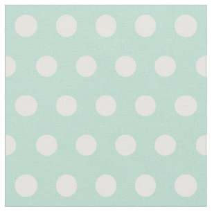 Tissu Customiser votre propre motif pois en menthe