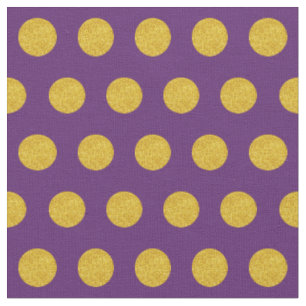 Tissu Customisez vos propres pois d'or en violet