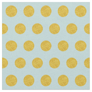 Tissu Customisez vos propres pois en or turquoise