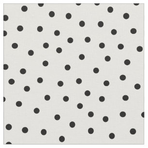 Tissu Customisez vos propres pois noirs en blanc