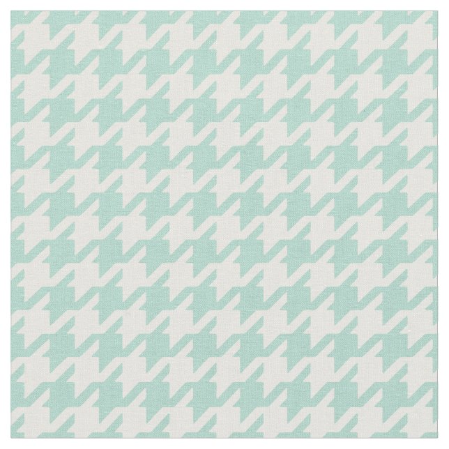 Tissu Customisez votre propre menthe blanc houndstooth m (Fermer)