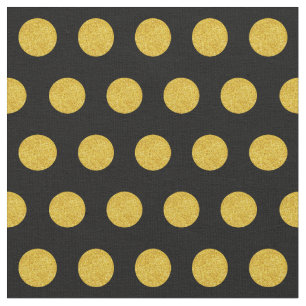 Tissu Customisez votre propre motif à point de polka or