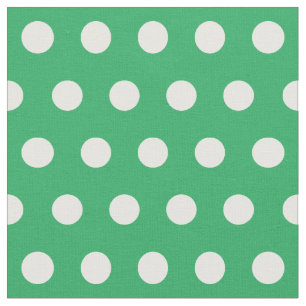 Tissu Customisez votre propre motif pois en vert