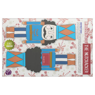 Tissu Cut & Sew Blue Nutcracker - do-it-yourself Plush