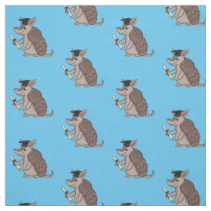 Tissu Cute armadillo avec dessin animé de la casquette d