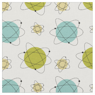Tissu Cute atomique Motif moderne du milieu du siècle