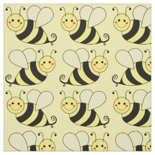 Tissu Cute Bumble Bee Motif v4
