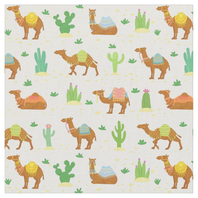Tissu Cute Camels (Fermer)