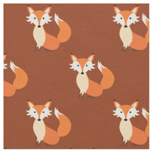 Tissu Cute Cartoon Fox Baby Kids Room