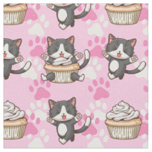 Tissu Cute Cats Fabric