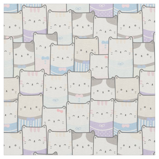 Tissu Cute Cats Fabric (Fermer)