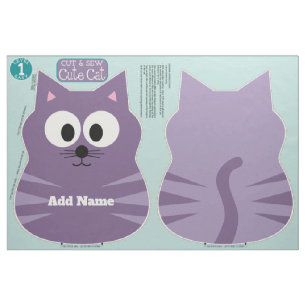 Tissu Cute Chat farci Animal coudre Motif Nom personnali