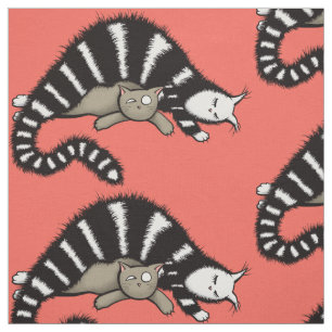 Tissu Cute Chat Maman Amour Famille