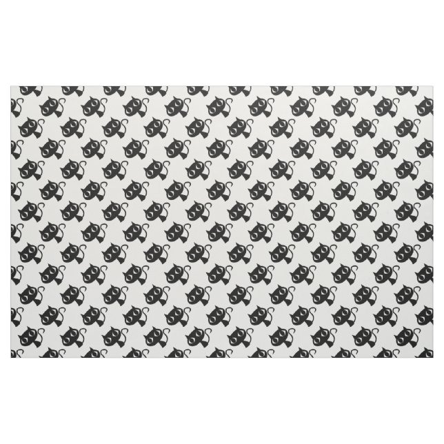 Tissu Cute chats blancs noirs motifs (Fat Quarter)