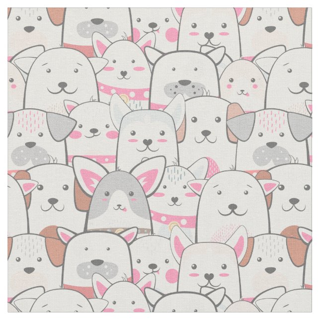 Tissu Cute Chiens Fabric (Fermer)