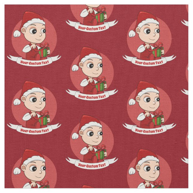 Tissu Cute Christmas bébé dessin animé Fabric (Fermer)
