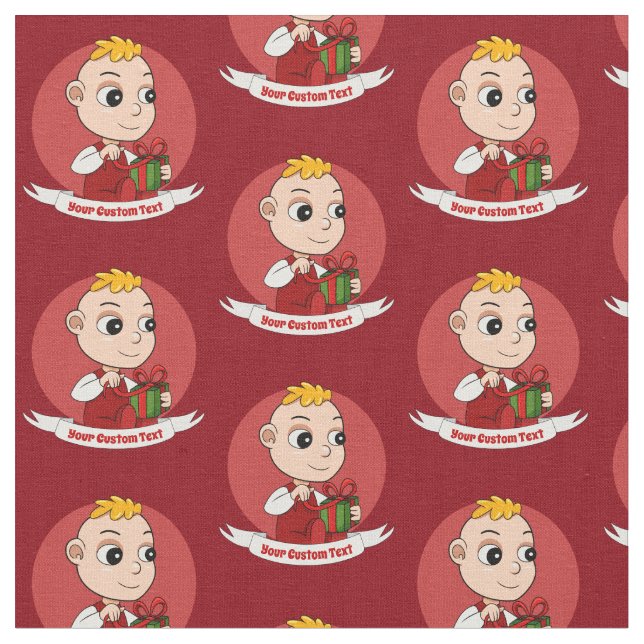 Tissu Cute Christmas bébé dessin animé Fabric (Fermer)