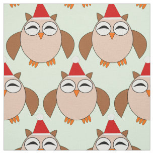 Tissu Cute Christmas Owl Craft Fabric