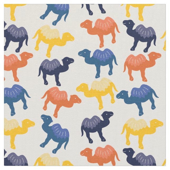 Tissu Cute Colorful Cartoon Camels (Fermer)