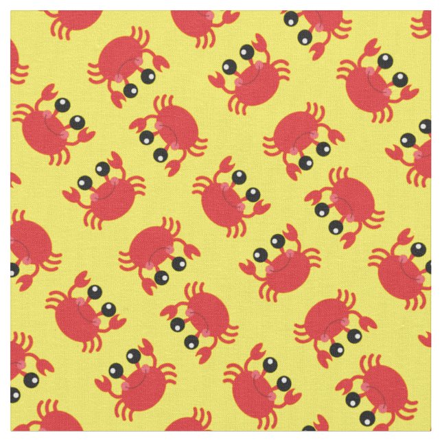 Tissu Cute Crabs Kids Beach Animaux (Fermer)