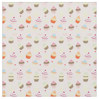 Tissu Cute Cupcake Motif Fabric