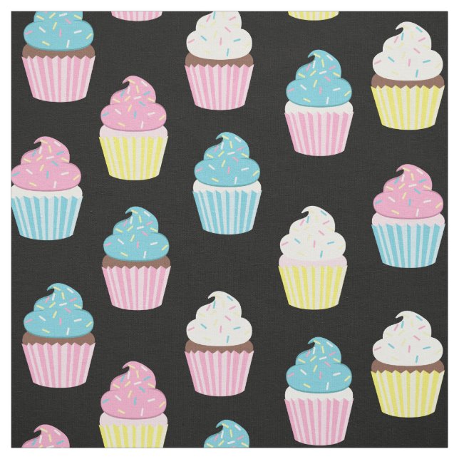 Tissu Cute Cupcakes Kids Bakery Traitements (Échantillon)