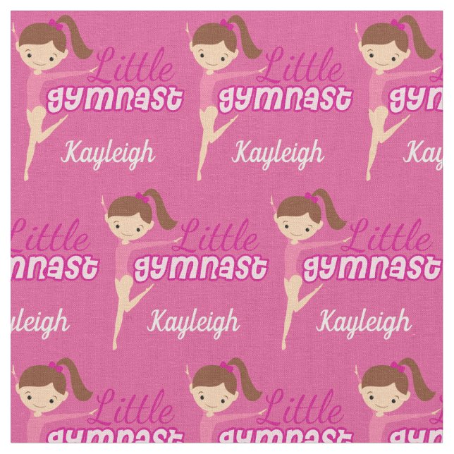 Tissu Cute Custom Gymnastique fille rose (Fermer)