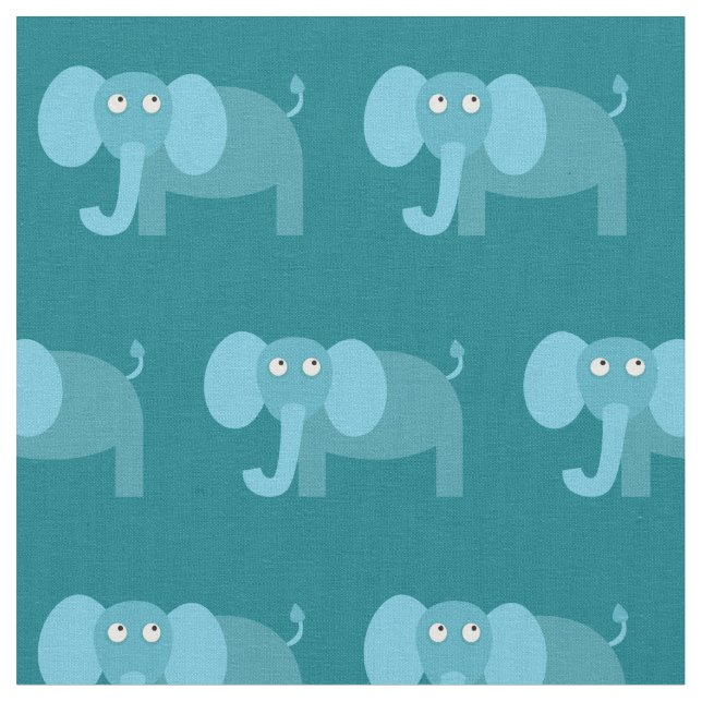 Tissu Cute Elephant Enfant Nourriture bébé Turquoise (Fermer)