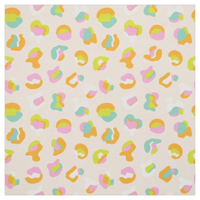 Tissu Cute Empreinte de léopard Cheetah Spots Motif rose (Échantillon)