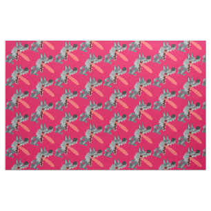Tissu Cute Excitée Cartoon Wolf Fabric