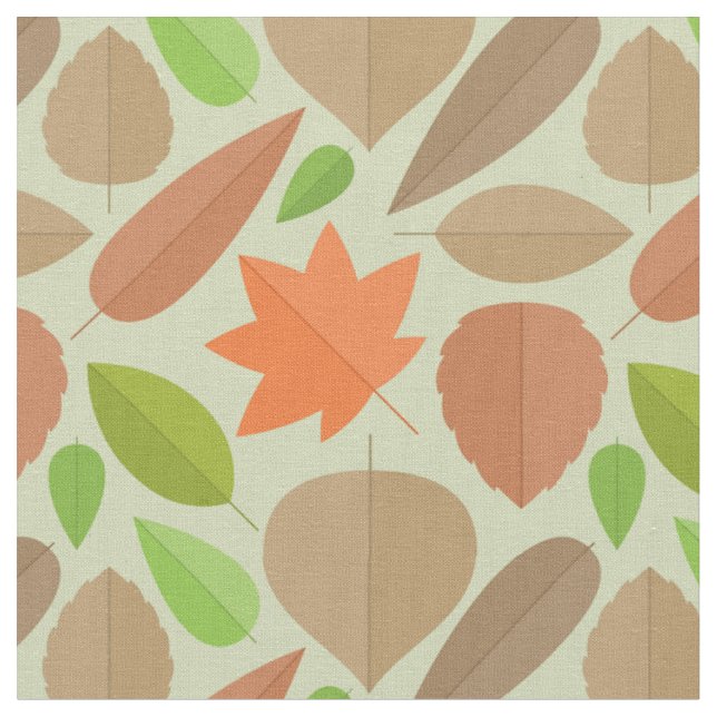 Tissu Cute Fall Feuaves Motif (Fermer)