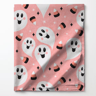 Tissu Cute Ghosts & Candy Corn Halloween