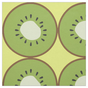 Tissu Cute Giant Kiwi fruit Jaune vert contemporain