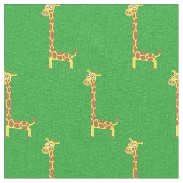 Tissu Cute Giraffe Enfants Bébé Nursery Green (Fermer)