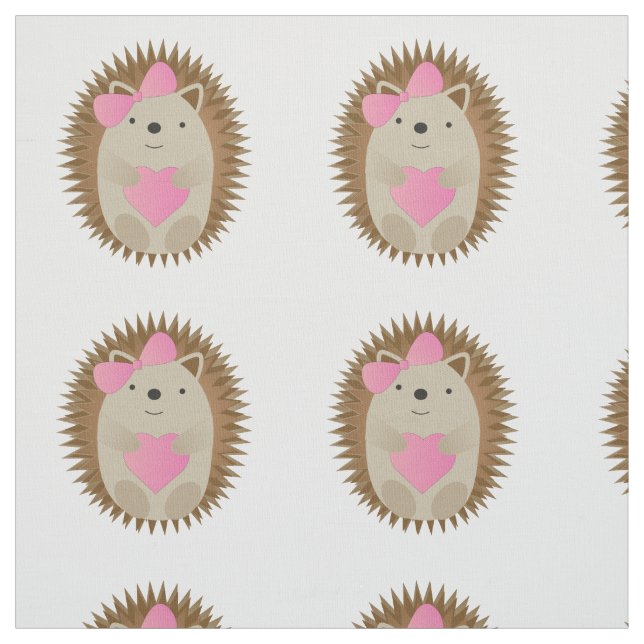 Tissu Cute Girl Hedgehog (Échantillon)