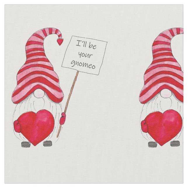 Tissu Cute Gnome Love Valentine (Fermer)