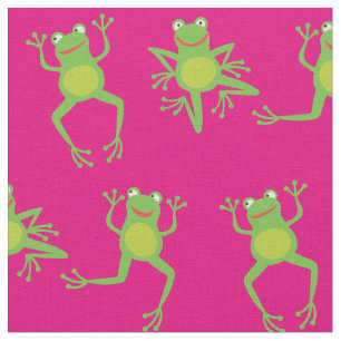 Tissu Cute Grenouille Cartoon Enfants Rose filles