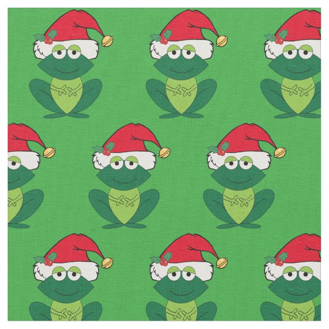 Tissu Cute Grenouille de Noël (Fermer)